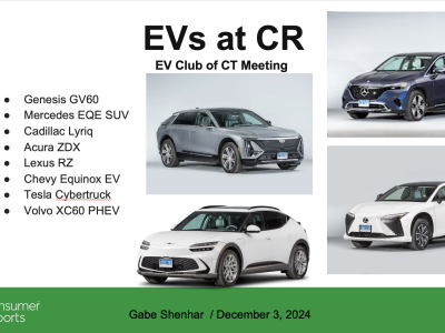 Consumer Reports Presents to the EV Club